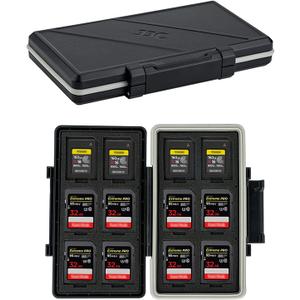 CFexpress Type A Card SD Card Holder Case Storage, Water-Resistant Shockproof Memory Card Organizer Box for 12 SD Card, 12 CFexpress Type-A Card for Sony A7RV A7SIII A7IV A7R5 A1 A9M3 FX3 FX6 FX30 FR7