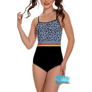 Beautikini Period Swimwear - One Piece Bathing Suit Menstrual Leakproof Swimsuit for Teen Girls and Women, S