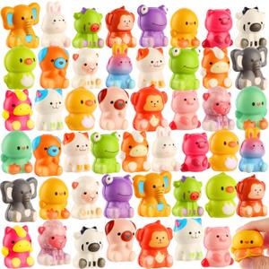 LiYiQ 48Pcs Animal Squishy Toys Stress Balls for Adults Squishy Fidget Toys Desk Pets Fidget Pack Bulk with Squishy Monkey Cat Dog Squishy Balls Party Favors Goodie Bag Stuffers for Classroom Exchange