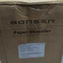 BONSEN 14-Sheet Paper Shredder for Home Office, Heavy Duty Cross Cut Shredder with 5.3 Gal Pullout Bin, Quiet Shredder for CDs/Credit Card/Staple, P-4 Security, Anti-Jam System