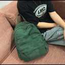 Laptop Backpack for Women Travel Canvas Backpack for Women Vintage Green Aesthetic Backpack for School (13"x5.5"x16.1")