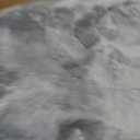 UKISS Washable Rugs 8'x10' Area Rugs for Living Room ，Ultra Soft Faux Rabbit Fur Embossed Rug for Bedroom, Non Slip&Non-Shedding Low Pile Large Carpets for Home Decor Gray