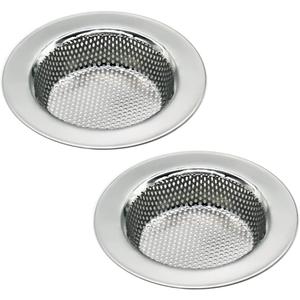2PCS Kitchen Sink Strainers, Sink Drain Filter, Sink Basket Strainer, 4.5 Inch Stainless Steel Sink Drain Strainer, Food Scraps Catcher for Kitchen