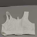 BRABIC Women Front Closure Post Surgery Compression Everyday Bras for Mastectomy Support with Adjustable Straps Wirefree (X-Small, White)