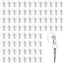 Mudder 50 Pcs Suction Cup Hooks Wall Clear Suction Cups with Metal Hooks Window Hangers for Glass Wall Towel Hangers Supplies Bathroom Glass Kitchen Decorations,3 lbs (30 mm)