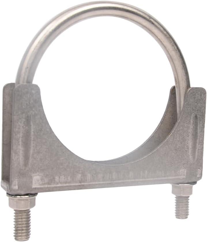 Universal 4 Inch Exhaust Clamp, Heavy Duty Stainless 4" U-Bolt Clamp