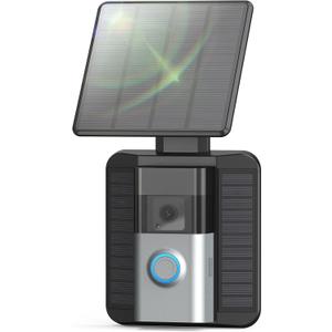 QIBOX Solar Charger Compatible with Ring Video Doorbell 4/3/3 Plus/Battery Doorbell Plus, Waterproof Continuously Solar Panel, Adjustable Panel