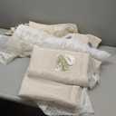 Amidoudou 1 Pair European Double Layer Curtains Luxury Flower Embroidered Curtains for Living Room Bedroom (Beige,52x120 Inch)