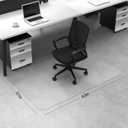 Office Chair Mat for Hard Wood Floor, Transparent, 51 X 63in