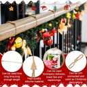 Soulchen 16 Pcs 11.8 Inch Christmas Garland Ties for Banister Christmas Decorative Reusable Flexible Twist Ties for Garland Staircase Home Decoration Holiday Craft Wrapping