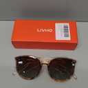 Livho Polarized Sunglasses, Retro & Oversized Shades for Women with Round Lenses