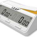 LEAP Chess Clock Digital Chess Timer Advanced for Board Game and Chess Timer with Large Screen Bonus & Delay Count Down up Alarm Milk Wihite