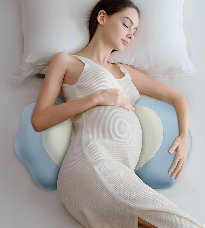 Memory Foam Pregnancy Pillows for Sleeping, Side Sleeper Maternity Pillow Support for Back Belly HIPS, Adjustable Wedge Pillow for Pregnant Women, Side Sleeping Pregnant Pillows with Pillowcase
