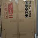 Keonjinn Black Framed Mirrors for Bathroom 30 x 36 Inch Rounded Rectangle Wall Mirror, Matte Black Farmhouse Bathroom Vanity Mirror with Seamless Metal Frame, HD Tempered Glass(Horizontal/Vertical)