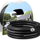 Garden Hose 25Ft x 5/8'' Water Hose, Flexible and Leakproof Hybrid Garden Hose for RV, Trailer, Patio and Outdoor (25 Ft, Black)