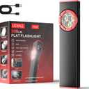 lexall EDC Flashlight, 2 Pack 800Lumen Rechargeable Pocket Flat Flashlight, Magnetic LED Flashlight with Clip, Dimmable Mini Area Light for Car Repairs/Inspection/Travel/Emergency/Camping