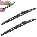2Pcs 32" Heavy Duty Windshield Saddle Mount Wiper Blade Replacement for Motorhome Recreational Vehicle RV and Bus with 2 Rubber