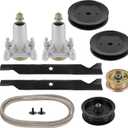 ACEBRI Deck Rebuild Kit 46" for Craftsman YT3000 YTS3000 for Husqvarna PB195H46YT YTH21K46 Lawn Mower Deck Parts Rebuild Kit 187292 192870 Spindle 532405380 532405143 532195945 532193197