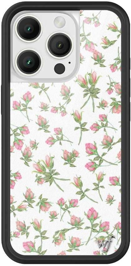 Wildflower Cases - Pink Posie Rosie, Compatible with Apple iPhone 16 Pro | Floral White Popular Aesthetic Cute Trendy - Protective Black Bumper, 4ft Drop Test Certified, Women Owned Small Business