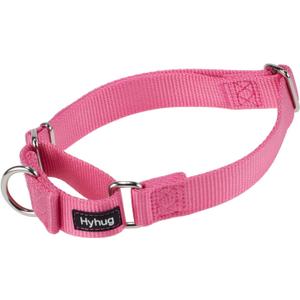 Hyhug Martingale Dog Collar Medium Pink |Escape - Proof Heavy Duty Nylon Durable No Slip, Ideal for Training & Daily Walks