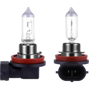 H11 Headlight Bulb 200% brightness 4300K White 12V/55W Bulb Halogen Long Life Replacement PGJ19-2 (H11, 2 Pack)