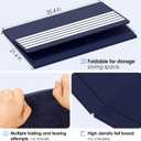 MaxGear Extra Large Bulletin Board 60" x 36", Foldable Felt Board Vision Board Supplies, Cork Board for Office, Home, School, Small Pin Boards for Walls Decorative Display Board Dark Blue