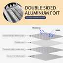 Car Windshield Sun Shade, Double Thickened Aluminum Foil Car Sun Visor Protector, Suction Cup Foldable Automotive Windshield Sunshade Cover, Universal for Most Cars SUVs Trucks (Small)