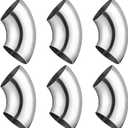6 Pieces 3 Inch 90° Mandrel Bend Elbow SS304 Stainless Steel Pipe Elbow Thickness 16GA/. 065" Stainless Bend Tube for Modified Pipe, Stair Handrail, Pipeline Silver