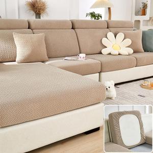 Magic Sofa Covers Soothing Home Sofa Covers Couchs Slipcover Stretch Couchs Covers Sofa Hero Covers for Couch Couch Cover for Dogs Washable(Khaki,3 Seat Cover)