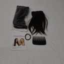 Hair Extensions, 10" Short Clip in Hair Extensions 4PCS Straight Natural Soft Synthetic Hairpiece for Women- Golden Blonde with Highlights (Chocolate Brown)