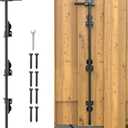 24" Cane Bolt Drop Rod for Gate, Heavy Duty Gate Latch for Wooden Fence Metal Gates, Gate Ground Stopper Hardware for Wood PVC Vinyl Metal Gates, 1 Pack