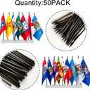 Consummate 50 State Flags Set Small Mini Hand Held Stick Flag,8.2 x 5.5 Inch