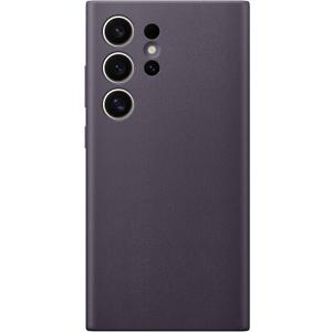SAMSUNG Galaxy S24 Ultra Vegan Leather Phone Case, Protective Cover with Soft Touch, Elegant Design, Scratch Protection, US Version, GP-FPS928HCAVW, Dark Violet