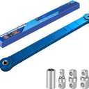 Offset Extension Wrench Set,3/8" Socket Wrench Extender Tool with 1/4",3/8",1/2" Square Drive Adapters & 3/8" Square Adapters Drive Socket,Universal Extensions Wrench for Tight Spaces (Blue)