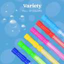 JOYIN 14.6 Big Bubble Wands for Kids, 6 PCS Bubble Wand with Refill Solution for Summer Toy Party Favor, Outdoors Toy Activity, Easter Basket Stuffers, Birthday Gift
