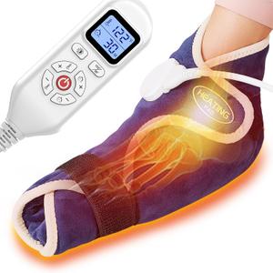 CAMECO 1 Pack Heating Pad for Foot & Ankle Neuropathy Pain Relief, 86-158 Electric Heated Foot Warmer Wrap for Arthritis, Heat Therapy for Achilles Tendinitis & Plantar Fasciitis, Auto Shut Off