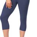 LMB High Waisted Leggings for Women - High Classic Waistband - Extra Soft Fabric, Perfect for Lounging, Yoga (Small-X-Large, Black Iris)