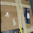 VASAGLE Tall Storage Cabinet with Lights, Slim Freestanding Cabinet with Adjustable Shelves, for Small Spaces, Bathroom, Living Room, Modern, 11.8 Inches Wide, Cloud White UBBC566W02