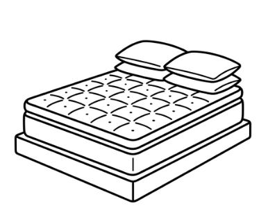 White Queen Comforter With Black Color on the Sides