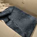 Smoofy Fluffy Queen Comforter Set, Faux Fur Comforter Set Queen Size, Luxury Fuzzy Bedding Set, Soft Shaggy Bed Set for All Season, 3 Pieces - 1 Comforter & 2 Pillowcases, Dark Grey