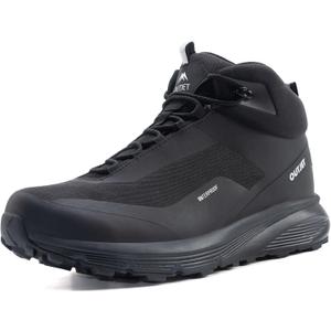 Men's Waterproof Hiking Boots Lightweight Comfortable Outdoor Walking Trail Boots Shoes (11.5, Black)