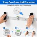 Level Ruler Picture Hanging Tool with 50 Nails – Straight Alignment Frames