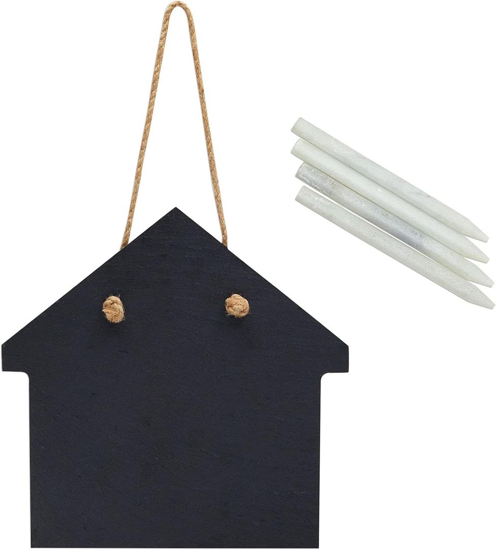 Farmlyn Creek 2 Rustic Farmhouse Hanging Chalkboard Signs with 4 Chalk Sticks (6 Piece Set)