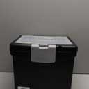 Storex 61504B02C Portable File Box with XL Lid, 11 x 13-1/2 x 11 Inches, Black