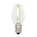 Westinghouse 5284000 0.4 Watt (4 Watt Equivalent) C7 Clear Filament LED Light Bulb, Candelabra Base, 2 Pack
