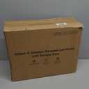 Outdoor Heated Cat House in Winter,Extremely Insulated & Weatherproof,Feral Cat Shelter with Waterproof Eaves & Escape Door for Outside Stray Barn Cat(Dark Grey,16.9"x12.7"x13.6")