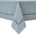 EHouseHome Heavy Duty Fabric Tablecloth with Border-Waterproof/Wrinkle Free/Stain Resistant/Oil Proof-for Dining,Indoor&Outdoor,Wedding,Holiday,Rectangle 60x102Inch,Blue Fog