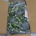 2Pcs Eucalyptus Garland with Lights, Greenery Garland, Green Garland with Flowers, 5.9FT Artificial Faux Eucalyptus Leaves Vines for Table Mantle Home Wedding Party Indoor Outdoor Decor