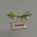 Dragonfly Rimless Sunglasses Wing Shaped Butterfly Fairy Shades Glasses Fashion Party Sunglasses for Women Men (Green)