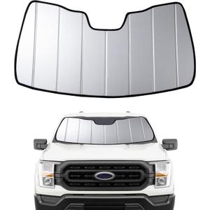 2021-2026 F150 Windshield Sun Shade for Ford F-150 2021 2022 2023 2024 2025 2026(Lariat, King Ranch, Platinum, XL, STX, XLT, Limited, Tremor, Raptor) Front Window Sunscreen Sunshade